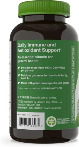 Miniatura 11 de Nature's Way - Gomitas de vitamina C para apoyo inmunológico*, sabor a naranja, 250 mg, 120 gomitas