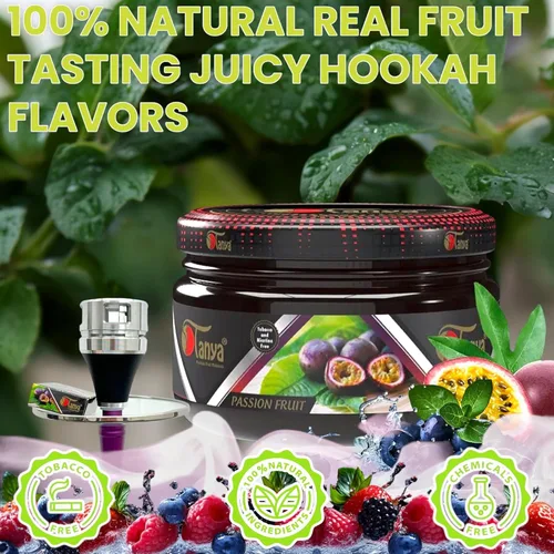Miniatura 4 de Tanya Herbal Hookah Molasas 100% libre de nicotina y tabaco Sabores de shisha de narguile Sabores orgánicos de shisha de frutas mixtas 50g