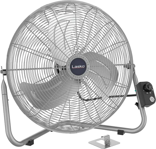 Miniatura 7 de Lasko Ventilador de pared negro de alta velocidad de 20 pulgadas con cabezal pivotante, 3 velocidades, ventilador de montaje en pared ideal o Negro