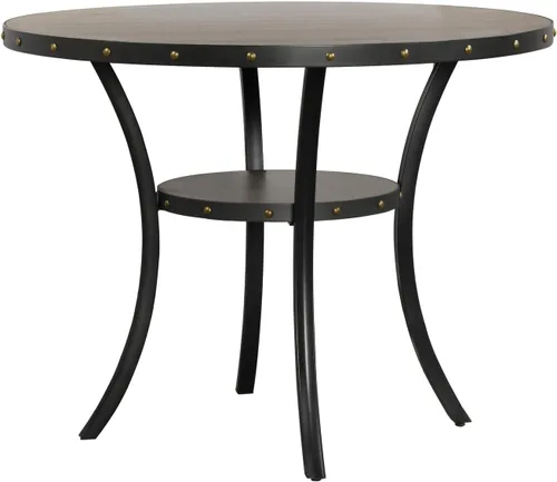 Miniatura 8 de New Classic Furniture Classic Furniture Crispin - Mesa de comedor redonda de madera maciza, 48 pulgadas, color gris