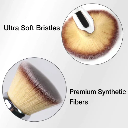 Miniatura 3 de Brocha de base de maquillaje con parte superior plana, Daubigny - gran brocha de polvo premium, brocha de maquillaje Kabuki duradera perfecta