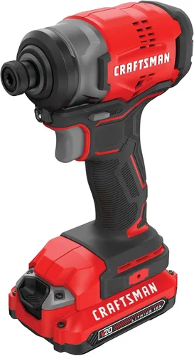 Miniatura 12 de CRAFTSMAN Kit de destornillador de impacto inalámbrico V20, 1/4 de pulgada, batería y cargador incluidos (CMCF810C1)