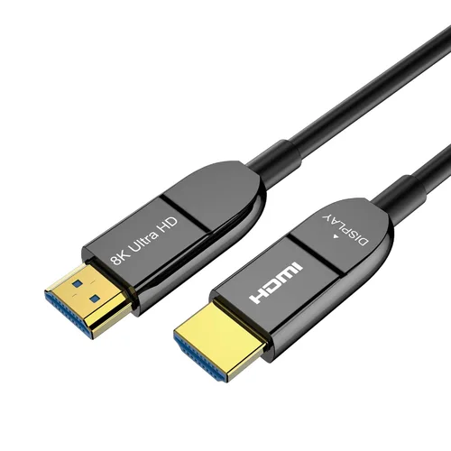 Cable HDMI de fibra óptica 8K de 6 pies, cable HDMI 2.1 activo largo de 48 Gbps ultra alta velocidad 8K @60Hz 4K @120Hz HDR10 eARC 3D HDCP 2.3