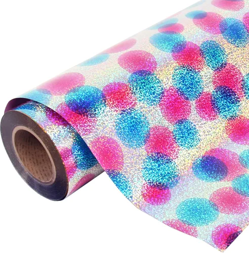 Miniatura 10 de Rollo holográfico Threadart Aqua de 3 yardas x 20 pulgadas de ancho, película de vinilo termotransferible de 20 pulgadas HTV Vendido por The Roll