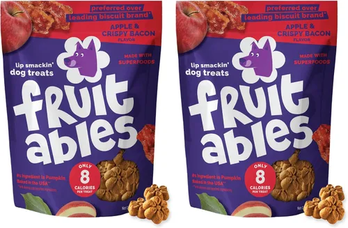Miniatura 13 de Fruitables Golosinas horneadas para perros, golosinas saludables de calabaza para perros, bajas en calorías y deliciosas, sin trigo, maíz o soja