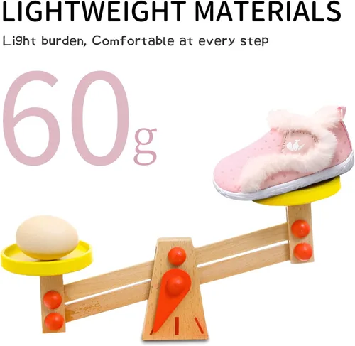 Miniatura 5 de FEETCITY - Zapatos para bebés, niños y niñas, pantuflas cálidas de vellón, botines para primeros pasos, calcetines cálidos para recién nacidos