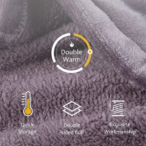Miniatura 3 de REDESS Blanket Hoodie Sweatshirt, Wearable Blanket Oversized Sherpa with Sleeves and Giant Pocket, Cozy Hoodie for Adult Kids