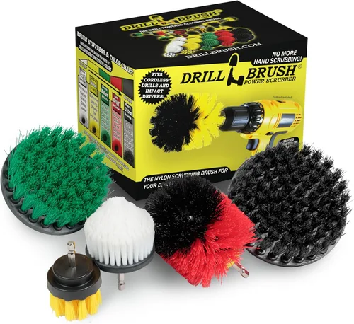 Miniatura 9 de Juego de limpieza eléctrica para el hogar, limpiador eléctrico de hierro fundido, suministros de limpieza de cocina, herramientas de cepillo de Verde
