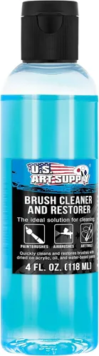 U.S. Art Supply Limpiador y Restaurador de Pinceles, Botella de 4 Onzas - Limpia Rápidamente Pinceles de Pintura, Aerógrafos, Herramientas de Arte -