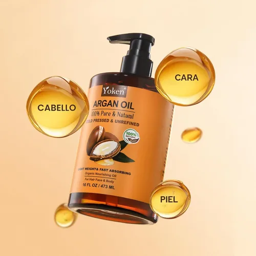Miniatura 5 de Yoken Aceite de argán para el cabello, aceite de argán puro y natural de Marruecos, aceite de argán para el cabello, cuero cabelludo, cuidado facial