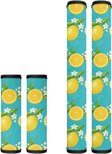 Miniatura 15 de Juego de 4 fundas protectoras de repuesto para manija de puerta de refrigerador con temática de té de la tarde para microondas, horno, refrigerador