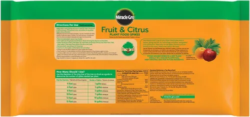 Miniatura 6 de Miracle-GRO Picos de alimento para plantas de frutas y cítricos, 12 picos (paquete de 2)