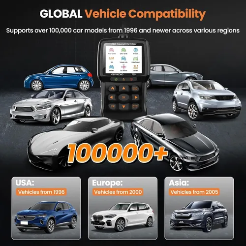 Miniatura 8 de Beaspire Herramienta de diagnóstico del escáner OBD2, lector OBD2 de código de luz del motor con reinicio, preparación I/M, probador de batería