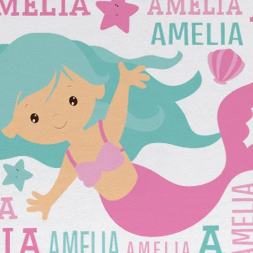 Miniatura 3 de Let's Make Memories Toalla de playa personalizada, toalla de piscina única para niños de todas las edades, para piscina, campamento, escuela, Sirena