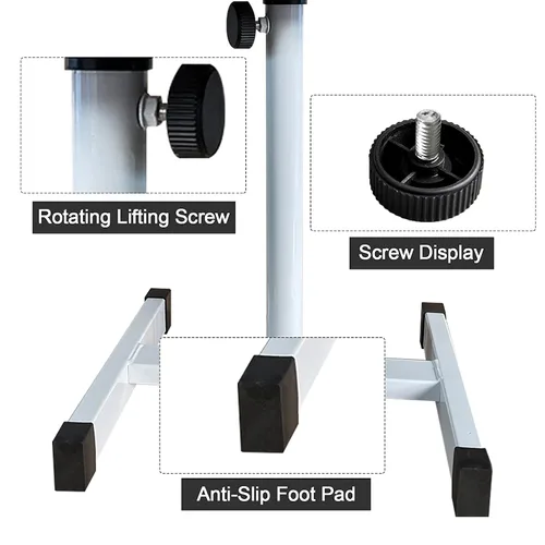 Miniatura 4 de CHAOEEMY Reposapiés de pedicura, taburete de pedicura de altura ajustable, soporte de pedicura para salón en casa, tatuaje, tecnología de uñas Negro