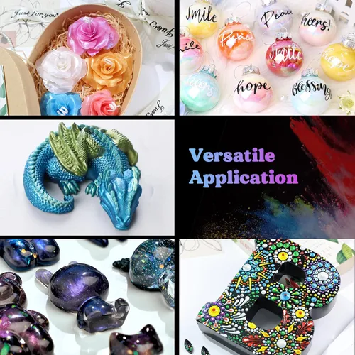 Miniatura 6 de LET'S RESIN Polvo de Mica de 60 Colores, Pigmento Perlado Natural en Polvo para Resina Epoxi/Resina UV para Fabricación de Velas, Tinte de Pigmento