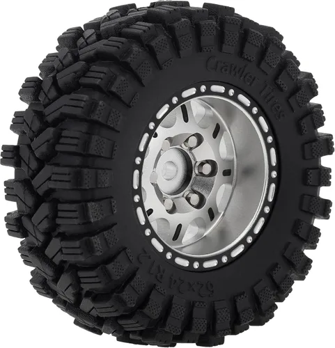 Miniatura 3 de MEUS RACING Juego de llantas Beadlock 1.2 con borde de latón para TRX4M SCX24 FCX24 AX24 1/24 1/18 auto RC Crawler, negativo 4mm 42g