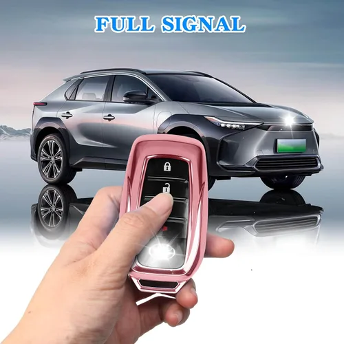Miniatura 5 de QBUC Funda para llavero Toyota con llavero, compatible con Toyota Venza Corolla Cross Grand Highlander Tundra RAV4 Prime Prius Land Cruiser Sequoia