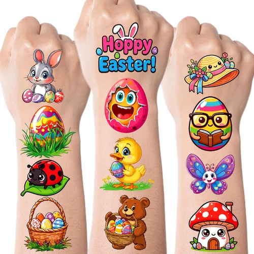 Miniatura 17 de JCFIRE Decoraciones del 4 de julio, 100 piezas de tatuajes temporales para niños y adultos, decoraciones patrióticas, accesorios del 4 de julio
