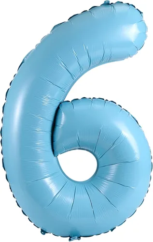 Miniatura 12 de YPSelected Globo grande de 32 pulgadas de helio con números 0-9 de papel de aluminio azul para cumpleaños, bodas y fiestas (Azul, 3)
