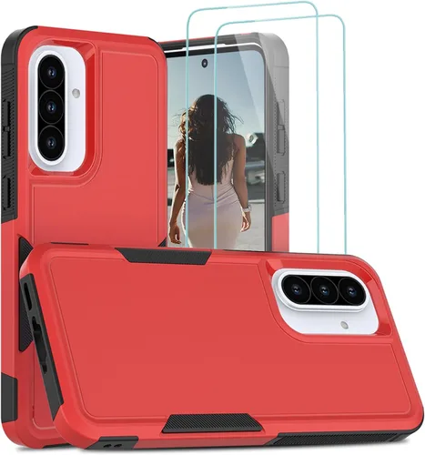 Miniatura 48 de Jeylly Compatible con Samsung Galaxy A22 5G Funda, Funda Samsung A22 5G con 2pcs protectores de pantalla de vidrio templado