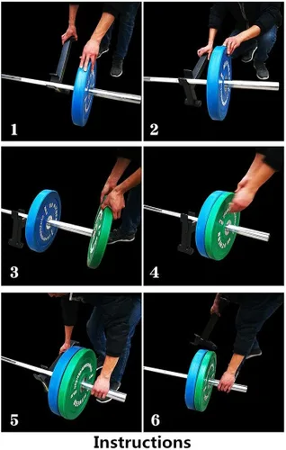 Miniatura 8 de CKIDS Deadlift Jack levantador de pesas para cambios rápidos de peso olímpico, se utiliza como placas de peso de carga y descarga para ejercicio
