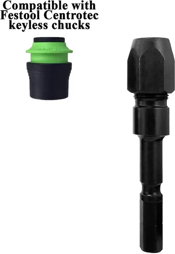 Miniatura 2 de Make it Snappy Herramientas Adaptador de broca de 1/4 pulgadas, compatible con portabrocas Festool Centrotec #92016