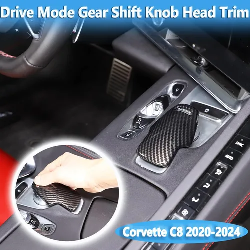 Miniatura 2 de Cubierta de protección de la cabeza de la perilla de la palanca de cambios, ABS, 1 unidad compatible con Corvette C8 Stingray 2020 2021 2022 2023