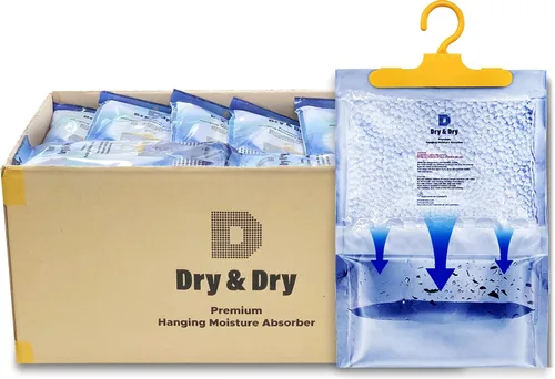 Miniatura 7 de Dry & Dry Paquete de 4 absorbentes de humedad prémium para el hogar, sótano y dormitorio, deshumidificadores pequeños
