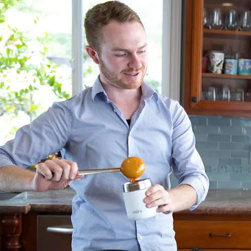 Miniatura 2 de MIRA Termo de alimentos aislado de 9 oz para alimentos calientes y sopa, contenedor de almuerzo al vacío de acero inoxidable compacto - blanco