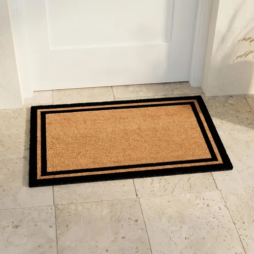 Miniatura 16 de Fab Habitat Felpudo extra grueso, tejido a mano, duradero, fibra de coco natural, entrada, puerta delantera, porche, patio, pájaros en rama, gris