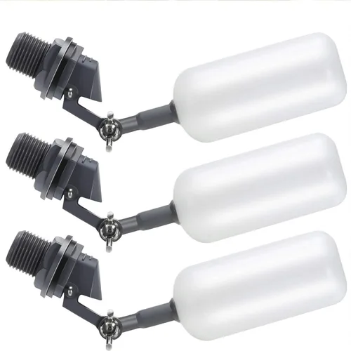 Miniatura 9 de Blulu Paquete de 3 válvulas de flotador, válvula de bola de flotador automática de 1/2 pulgada con brazo ajustable para estanques, canal de agua