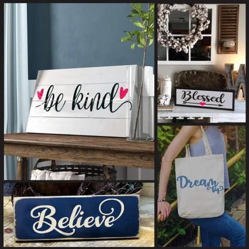 Miniatura 3 de Plantillas de palabras de granja, 6 plantillas inspiradoras para madera, lienzo y más, el juego de plantillas reutilizables incluye "This is Us