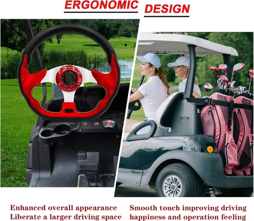 Miniatura 3 de Volante para carrito de golf compatible con EZGO RXV & TXT, Club Car DS, Club Car Precedent, Yamaha, la mayoría de los carritos de golf