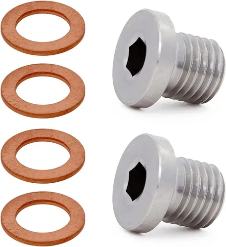 Miniatura 8 de Cárter Motor Drenaje de Aceite Tapón y Arandela 7052306 5812232 Reemplazo para Polaris Sportsman RZR Ranger Scrambler 1