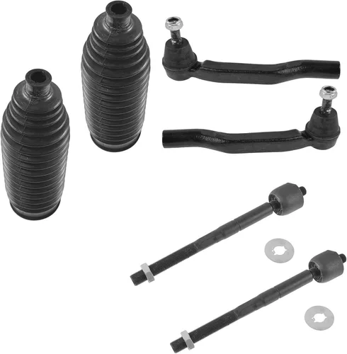 Miniatura 105 de TRQ Kit de dirección interior y exterior para lado del conductor y del pasajero delantero, con cremallera de dirección y fuelle de piñón compatible