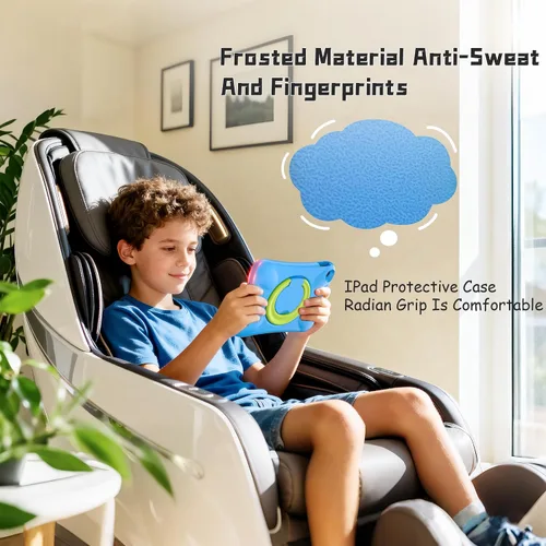 Miniatura 4 de Funda EVA anticaídas 9.7 para iPad, compatible con iPad 5ª/6ª/Air/Air2, con soporte ajustable, proporciona una protección completa de 360 grados