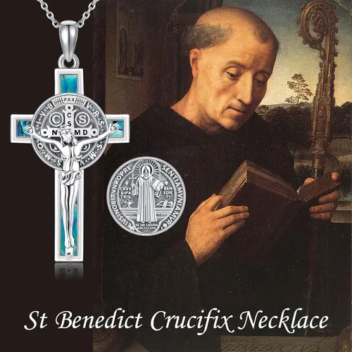 Miniatura 6 de Collar de Santa MuerteSan Miguel para hombres y mujeres, plata de ley 925, collar con colgante de Santa Muerte, amuleto de guerrero, regalo