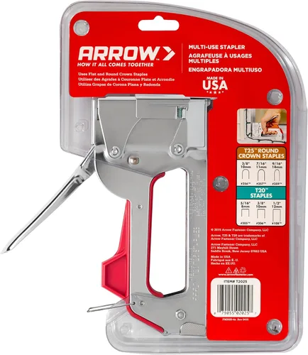 Miniatura 8 de Arrow T2025 - Pistola de grapas 2 en 1 y tachadora de alambre para tapicería, manualidades y cableado de bajo voltaje, se adapta a coronas redondas