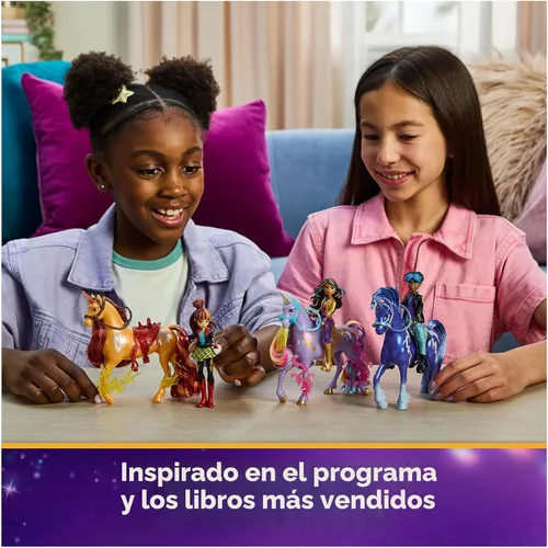 Miniatura 8 de Unicorn Academy, Set de Poder de Amistad de Ava y Leaf con Silla de Montar y Accesorios, Muñecas y Juguetes de Unicornio, Regalos y Pequeños