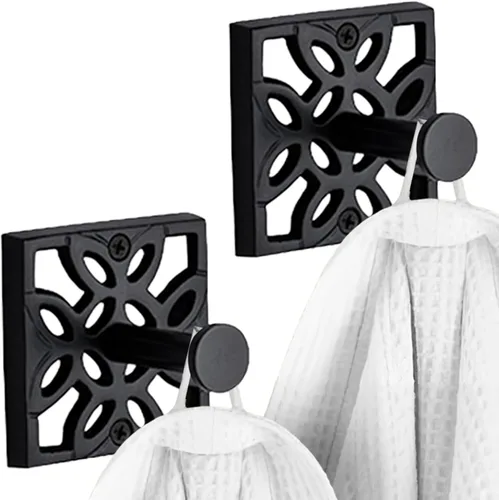 Miniatura 12 de Autumn Alley Dos Ganchos Dorados, Gancho para Toallas de Baño, Gancho para Bata Montado en la Pared - Ganchos Decorativos de Pared para Toalla
