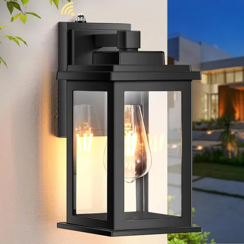 Miniatura 15 de VIANIS Luz negra grande con sensor de movimiento para exteriores de 15 pulgadas, aplique de iluminación exterior, iluminación exterior del atardecer