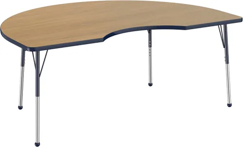Miniatura 52 de FDP Clover Mesa de Actividades Escolar y de Oficina (48 x 48 pulgadas), patas estándar con deslizadores giratorios para entornos de asientos