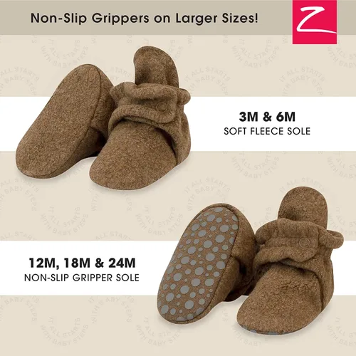 Miniatura 2 de Zutano Unisex Fleece Baby Booties, Soft Sole and Non Slip Stay On Slipper Socks for InfantToddler, Girls, Boys 3-24 Months