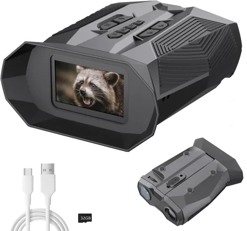 Binoculares de visión nocturna para adultos con infrarrojos | Gafas de visión nocturna digital con zoom de 20 × con fotos 4K, alcance de 984 pies,