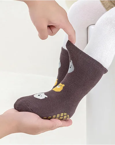 Miniatura 7 de Calcetines de agarre antideslizantes para bebés y niños pequeños, cálidos, gruesos, antideslizantes, calcetines para niñas y niños recién nacidos, 6