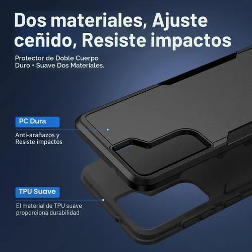 Miniatura 5 de Funda para Samsung Galaxy S21, con protector de pantalla HD [prueba de caídas de grado militar] Funda protectora resistente a prueba de golpes