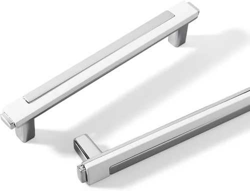 Miniatura 10 de 2 paquetes de tiradores de gabinete negros y dorados para cocina, manijas de gabinete de zinc, herrajes para cajones, tiradores para armario