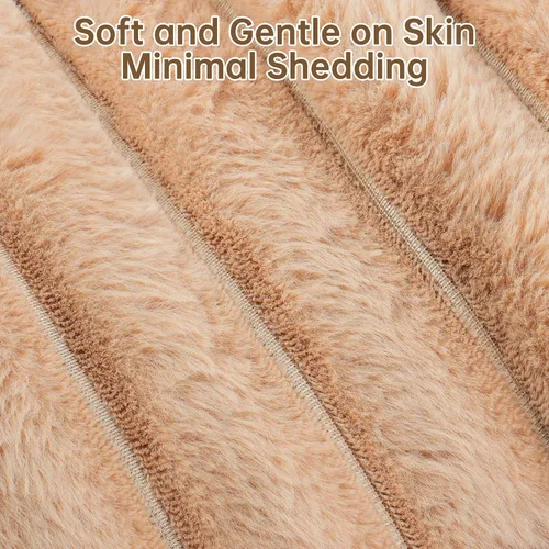 Miniatura 4 de Cama en forma de dona para perros y gatos, lujosa y cómoda cama de pelo sintético de conejo para mascotas, cama redonda antiansiedad calmante