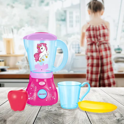 Miniatura 5 de Toy Chef Electrodomésticos de cocina Play – Licuadora premium para niños – Accesorios de cocina rosa con temática de unicornio – Regalo genial
